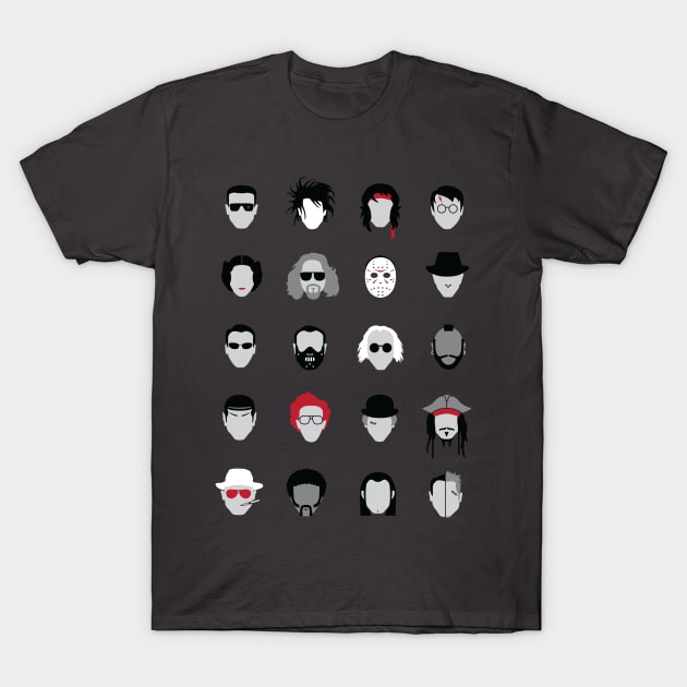 Classic Movie Characters T-Shirt by Gammaray